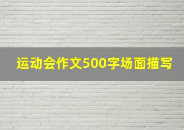 运动会作文500字场面描写