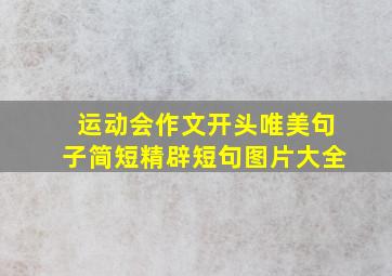 运动会作文开头唯美句子简短精辟短句图片大全