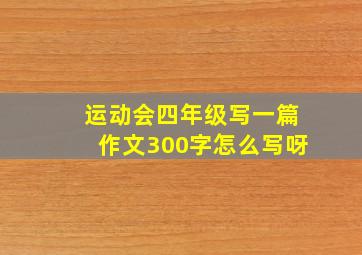 运动会四年级写一篇作文300字怎么写呀