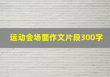 运动会场面作文片段300字