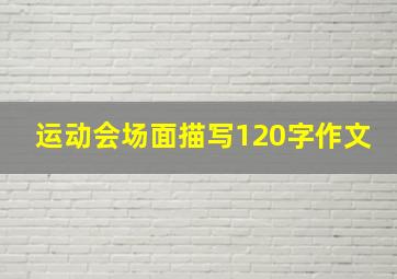 运动会场面描写120字作文