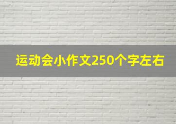 运动会小作文250个字左右