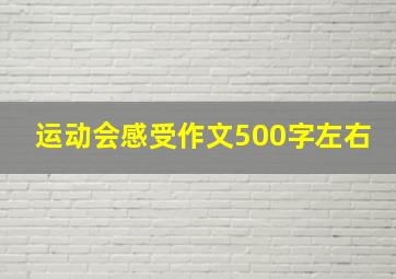 运动会感受作文500字左右