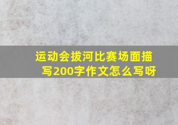 运动会拔河比赛场面描写200字作文怎么写呀