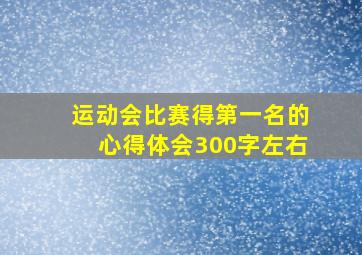 运动会比赛得第一名的心得体会300字左右