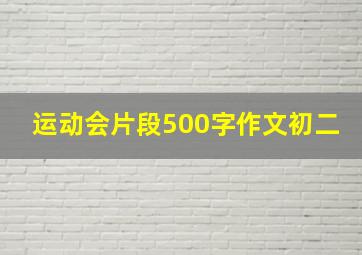 运动会片段500字作文初二