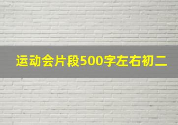 运动会片段500字左右初二