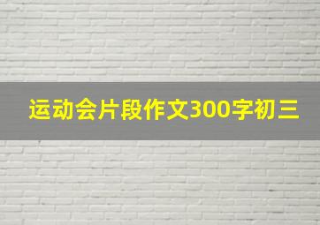 运动会片段作文300字初三