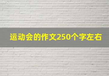 运动会的作文250个字左右