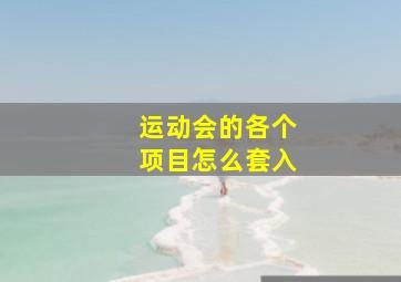 运动会的各个项目怎么套入