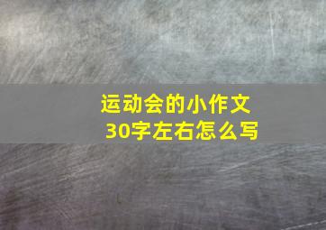 运动会的小作文30字左右怎么写