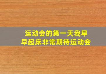 运动会的第一天我早早起床非常期待运动会