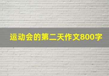 运动会的第二天作文800字