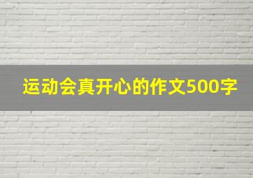 运动会真开心的作文500字