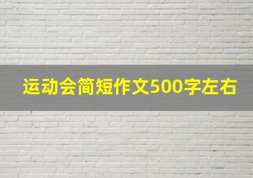 运动会简短作文500字左右