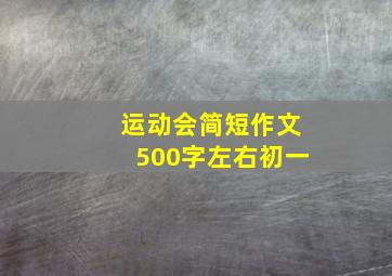 运动会简短作文500字左右初一