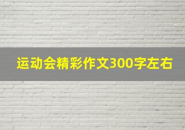 运动会精彩作文300字左右