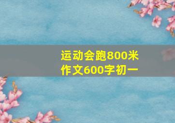 运动会跑800米作文600字初一