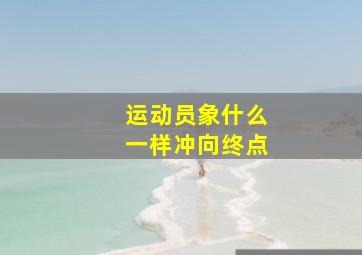 运动员象什么一样冲向终点