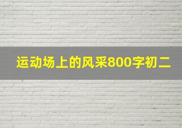 运动场上的风采800字初二