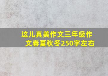 这儿真美作文三年级作文春夏秋冬250字左右