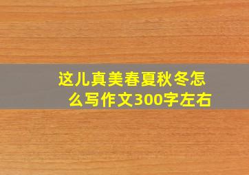 这儿真美春夏秋冬怎么写作文300字左右