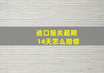 进口报关超期14天怎么赔偿