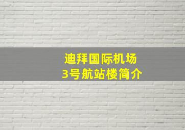 迪拜国际机场3号航站楼简介