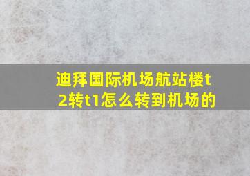 迪拜国际机场航站楼t2转t1怎么转到机场的