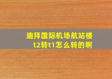 迪拜国际机场航站楼t2转t1怎么转的啊