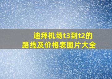 迪拜机场t3到t2的路线及价格表图片大全