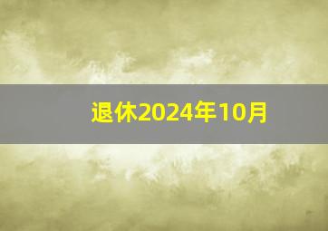 退休2024年10月