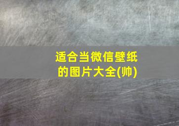 适合当微信壁纸的图片大全(帅)