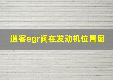 逍客egr阀在发动机位置图