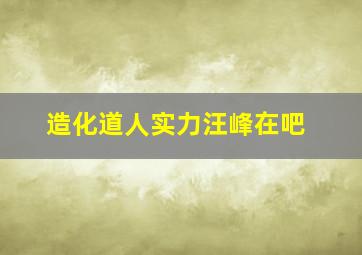 造化道人实力汪峰在吧