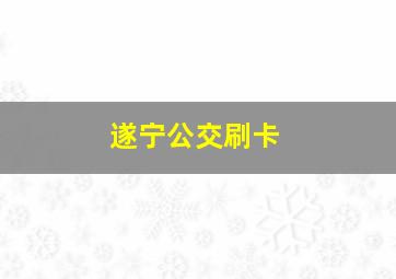 遂宁公交刷卡