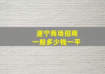 遂宁商场招商一般多少钱一平