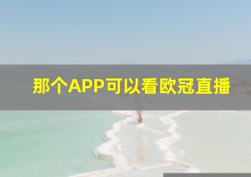 那个APP可以看欧冠直播