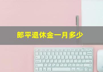 郎平退休金一月多少