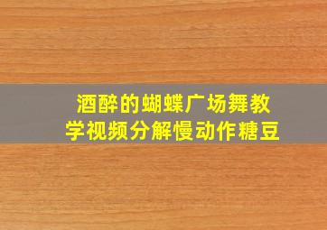 酒醉的蝴蝶广场舞教学视频分解慢动作糖豆