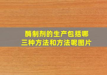 酶制剂的生产包括哪三种方法和方法呢图片