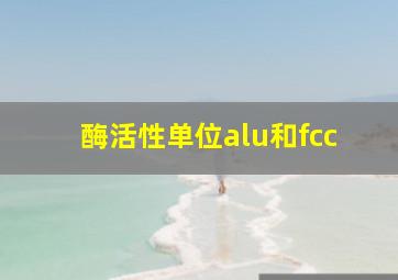 酶活性单位alu和fcc