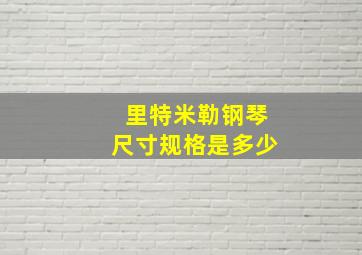 里特米勒钢琴尺寸规格是多少