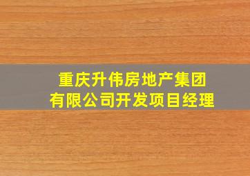 重庆升伟房地产集团有限公司开发项目经理