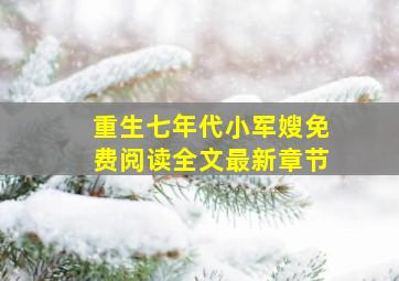 重生七年代小军嫂免费阅读全文最新章节