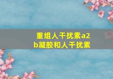 重组人干扰素a2b凝胶和人干扰素