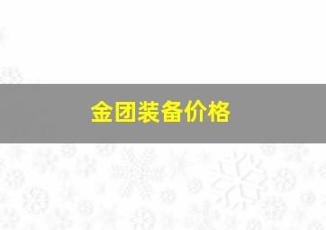 金团装备价格