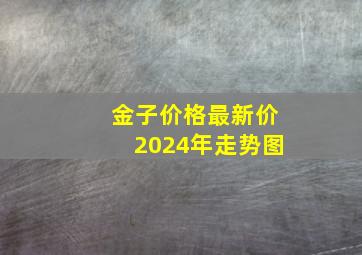 金子价格最新价2024年走势图