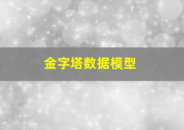 金字塔数据模型