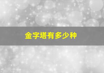 金字塔有多少种